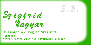 szigfrid magyar business card